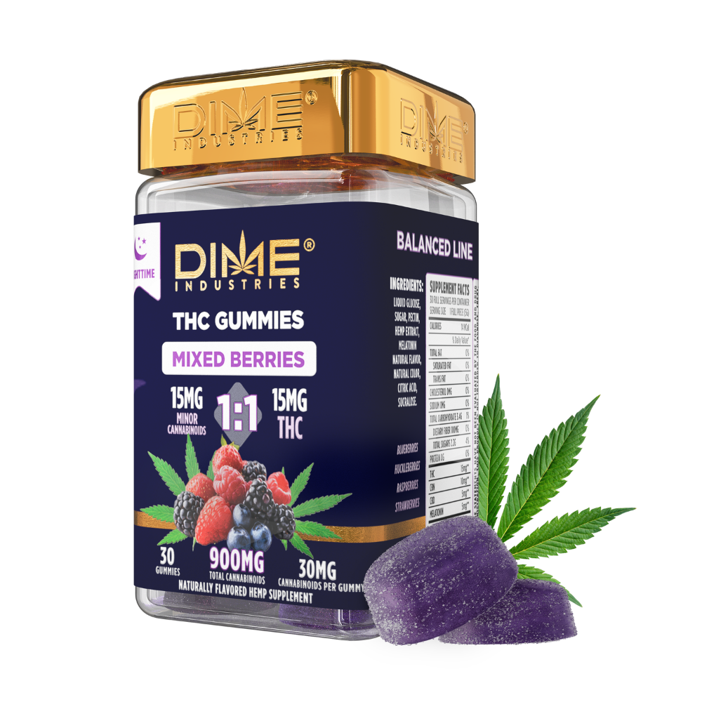 Mixed Berries 1:1 THC Nighttime Gummies