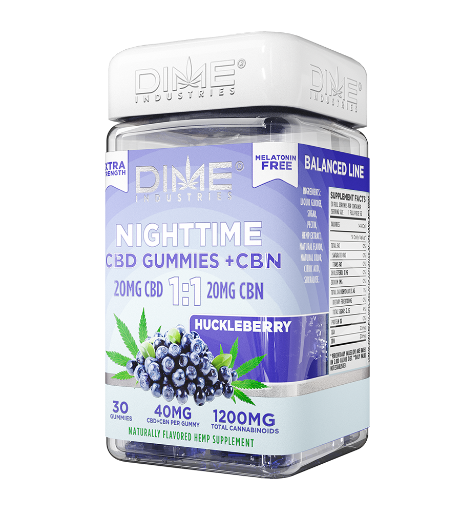 Huckleberry 1:1 CBD Nighttime Gummies