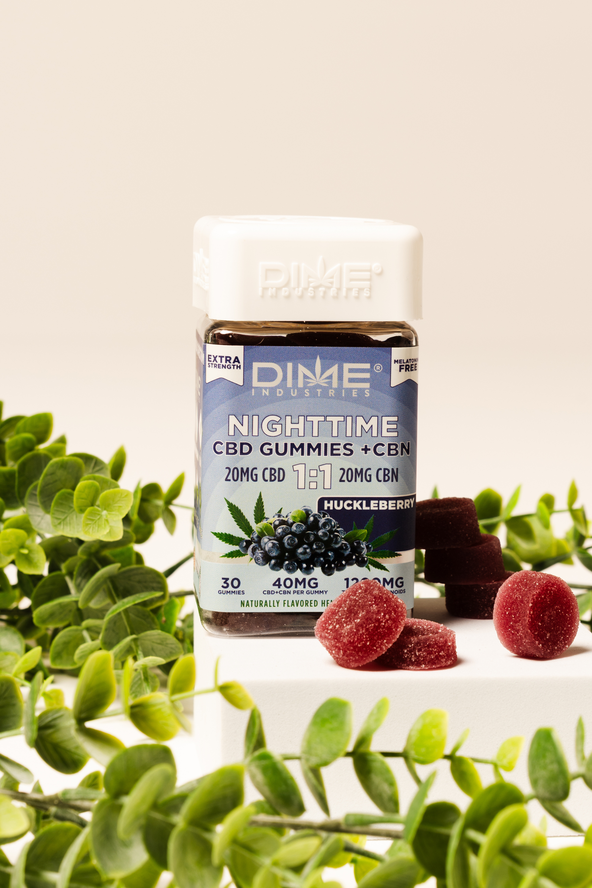 Huckleberry 1:1 CBD Nighttime Gummies