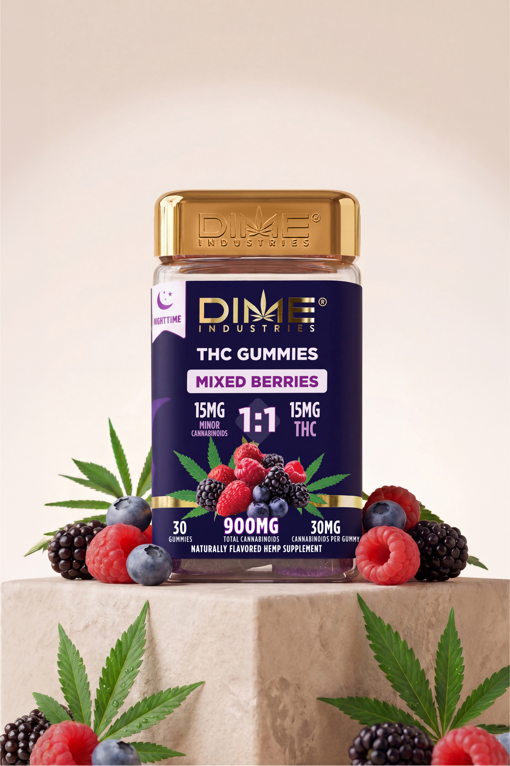 Mixed Berries 1:1 THC Nighttime Gummies